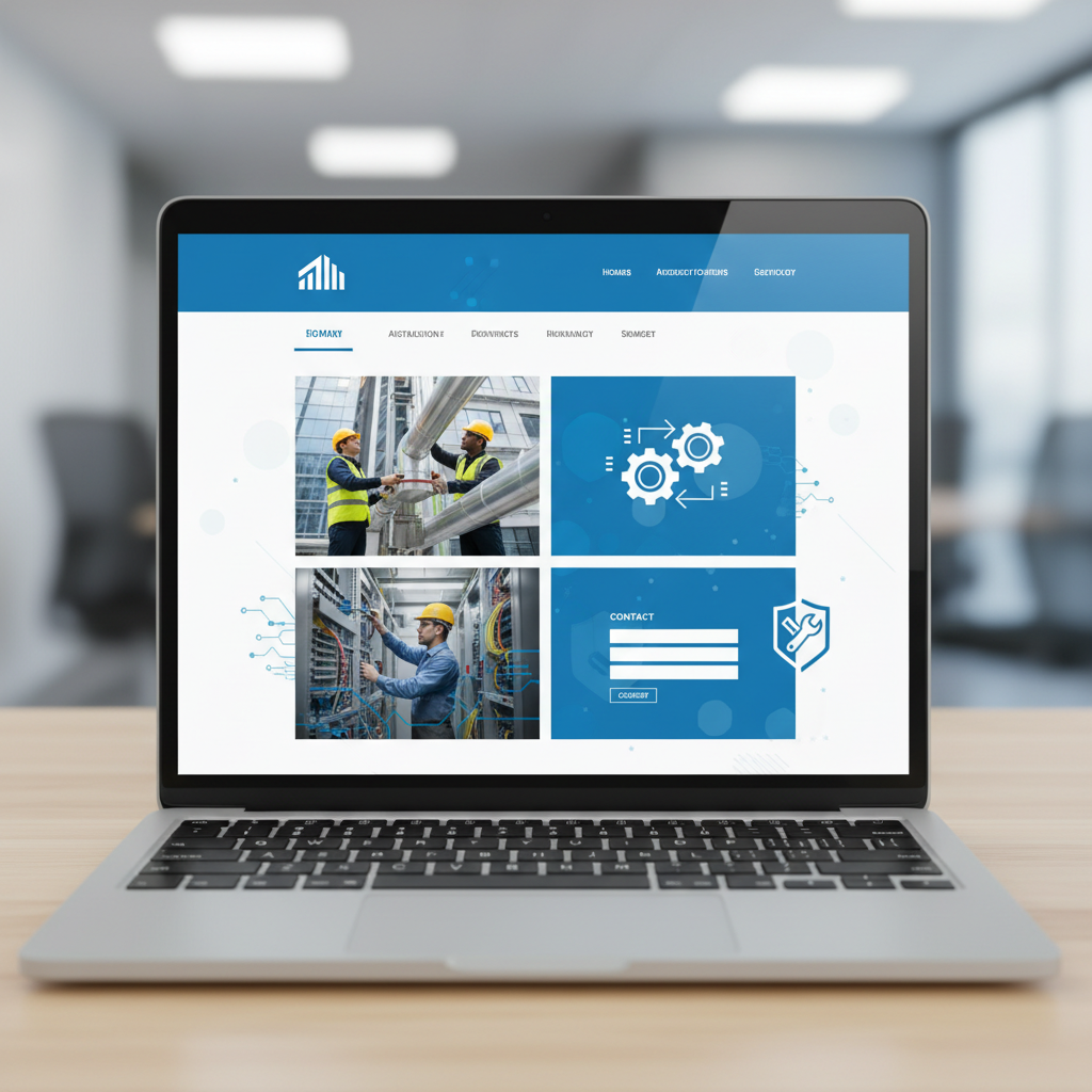 Installatiebedrijf websiteconcept